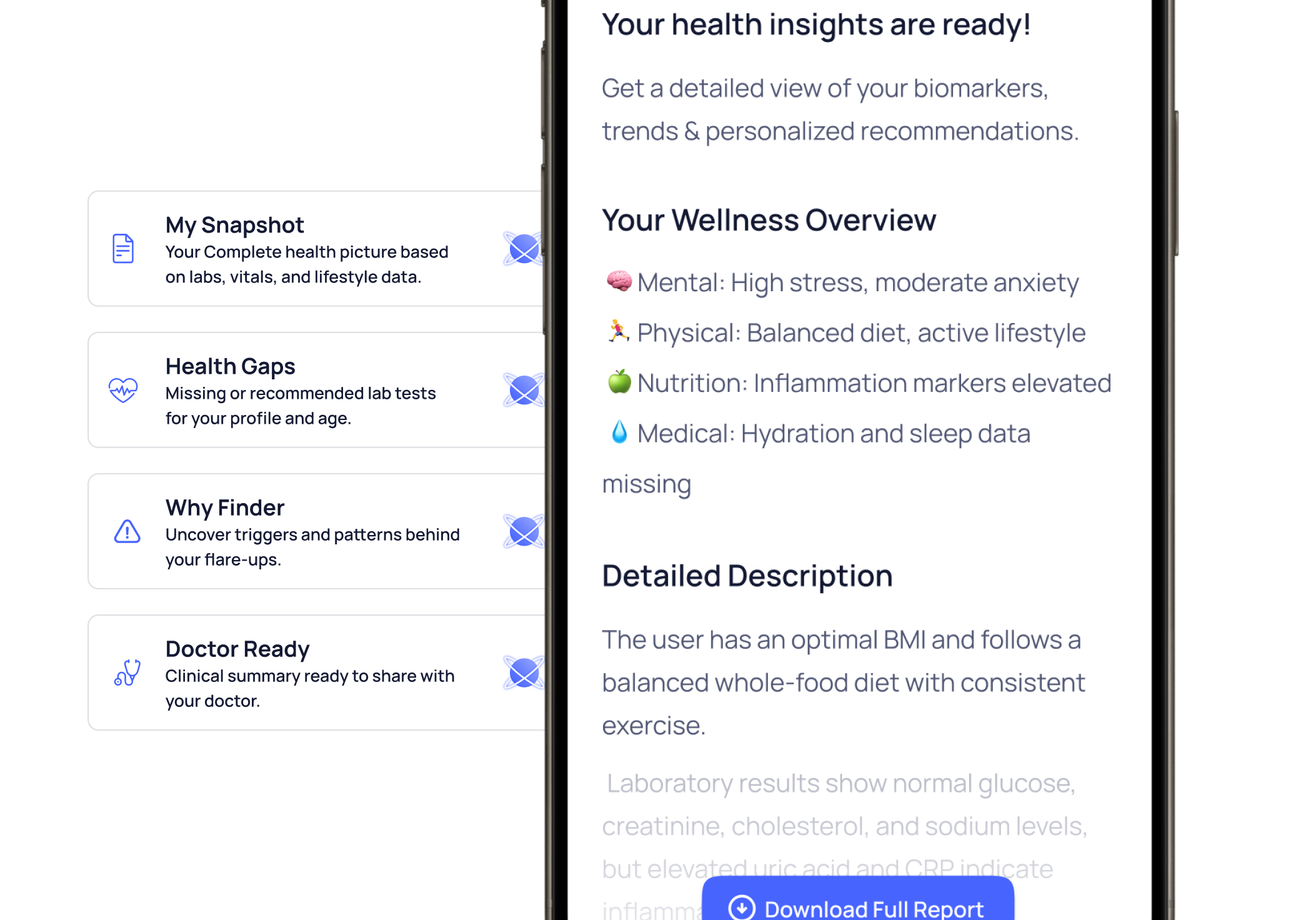 xHeal specialist-ready health reports for doctors, nutritionists, trainers, and therapists